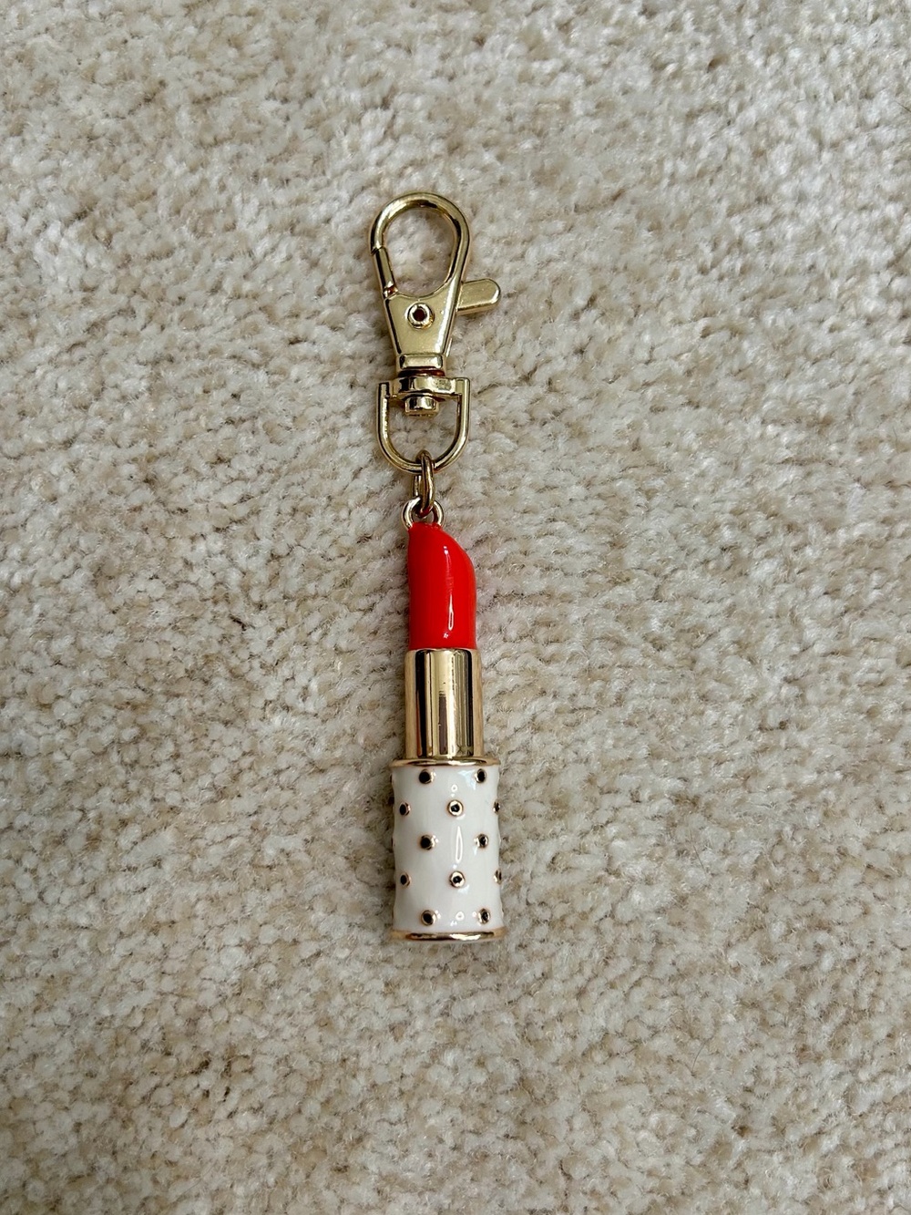 Kate Spade x Target Red Lipstick Keychain Bag Charm